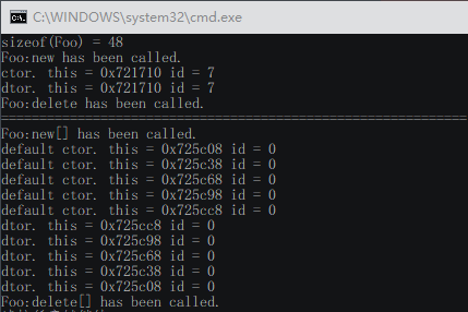 Foo with virtual dtor